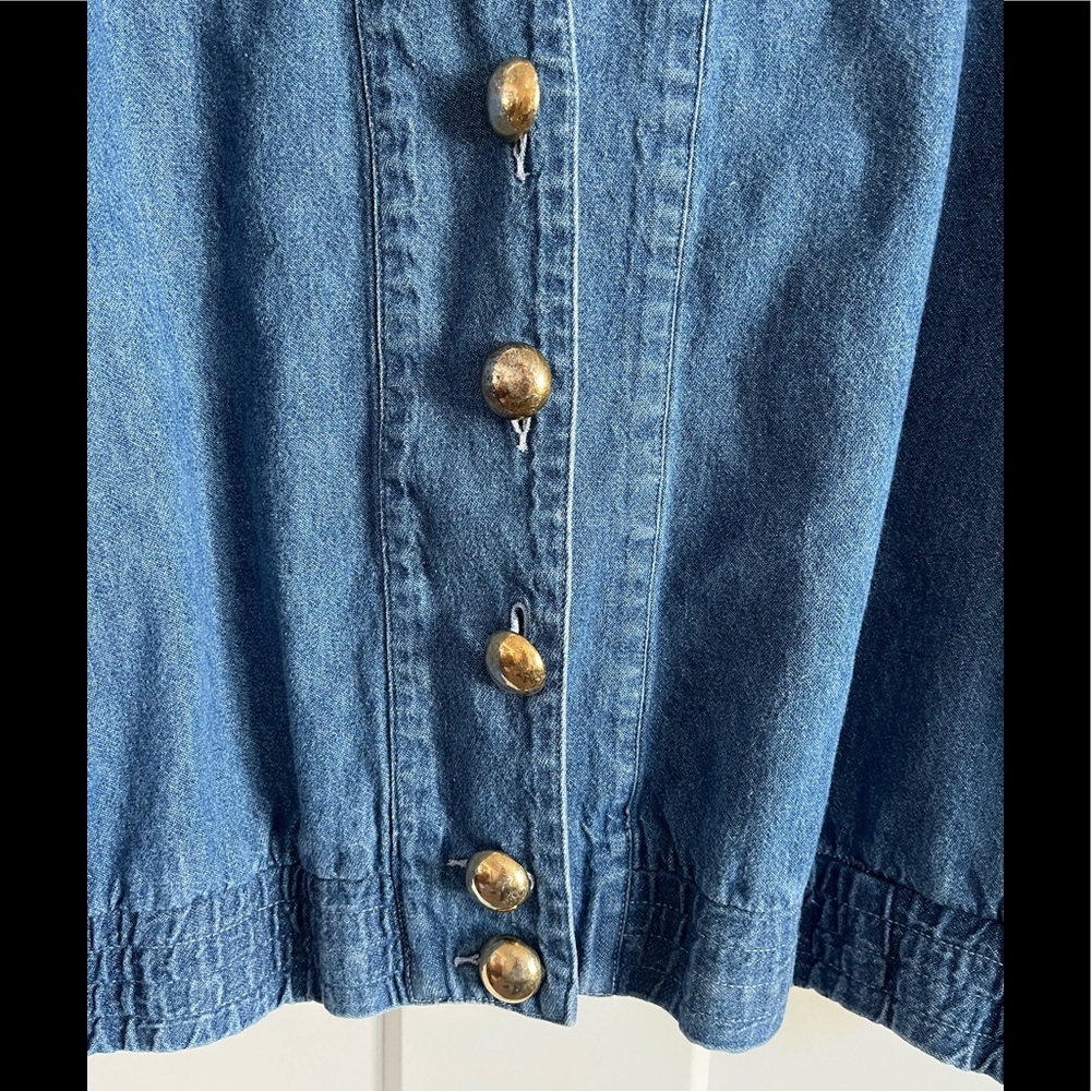 Vintage Saint Germain Paris Funky Embroidered Jean Jacket Size XL - Picture 7 of 13